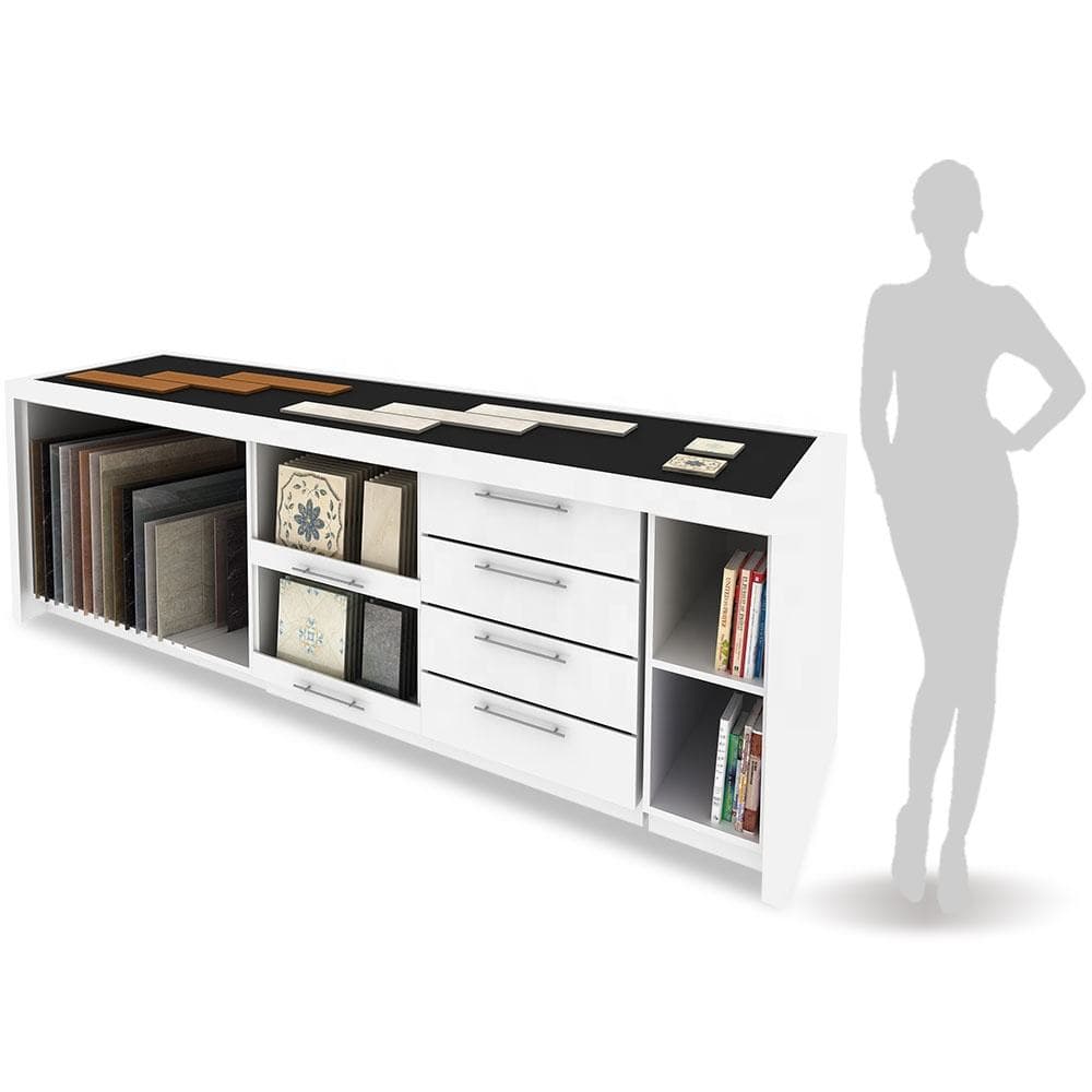 Tile Stone Display Desk with Distinctive Traits