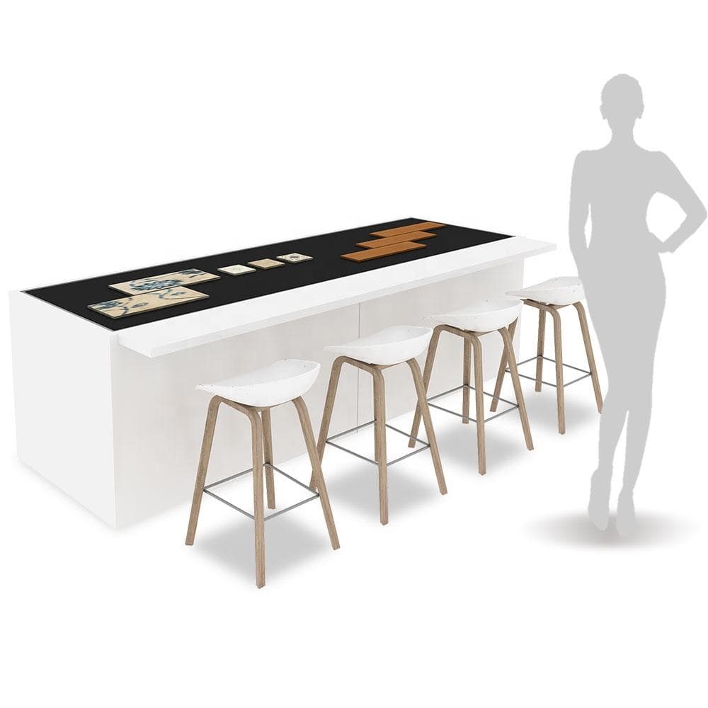 Tile Stone Display Desk with Hidden Advantages