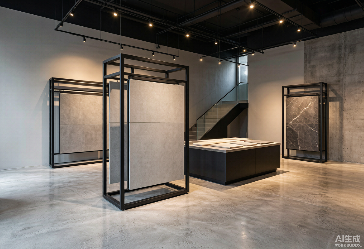 Premium tile showroom display racks