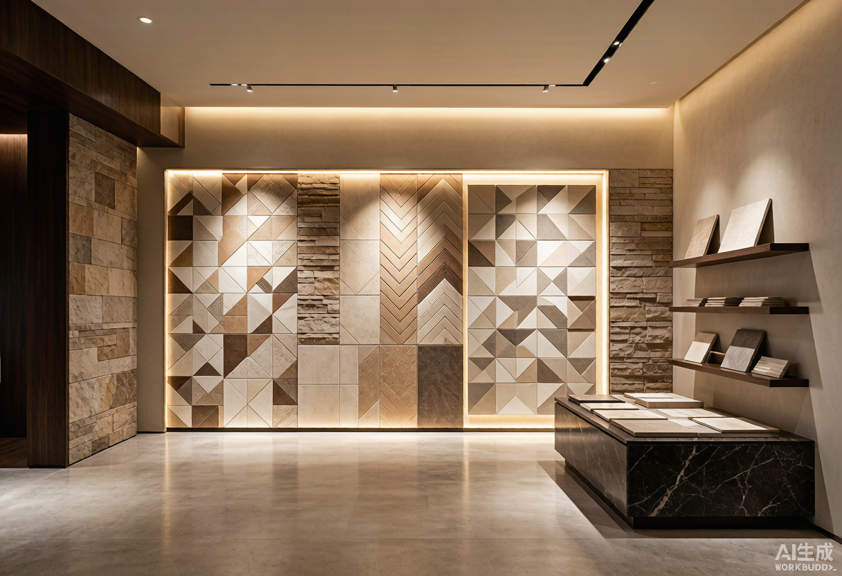 High-end tile showroom display system