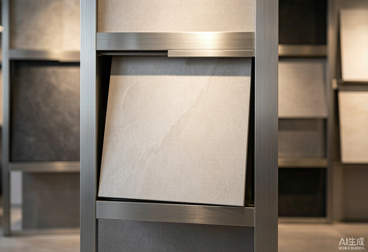 Modern ceramic tile showroom with wall displays